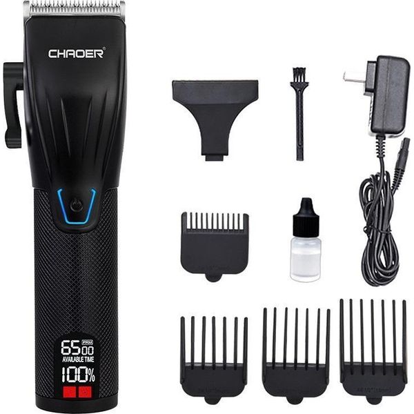 Inf Tagliacapelli Professionale Con Lama In Ceramica E Pettini - Ricaricabile Nero-image
