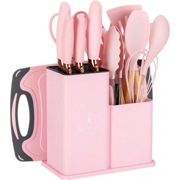 Elitehoff Set Di Coltelli E Utensili Da Cucina In Un Supporto E6072-image