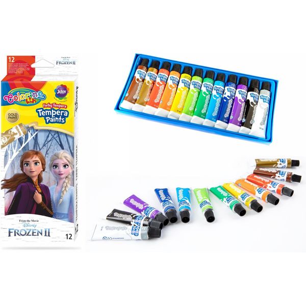 Colori A Tempera In Tubetto 12 Colori X 12 Ml Frozen Ii Colorino-image