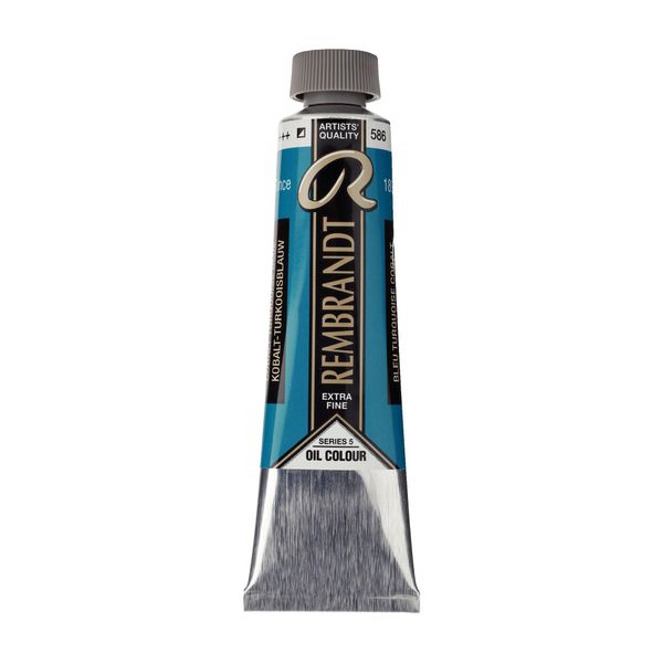 Rembrandt Pittura Ad Olio In Tubetto 40 Ml Blu Cobalto Turchese 586-image