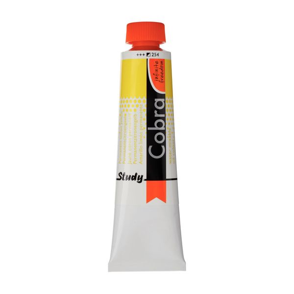 Cobra Study Olio Miscibile All'acqua Tubo 40 Ml Giallo Limone Permanente 254-image