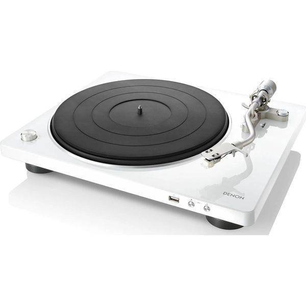 Giradischi Denon Con Trasmissione A Cinghia 33 1/3,45 E 78 Giri/Min Registrazione Usb DP450USBWTEM-image