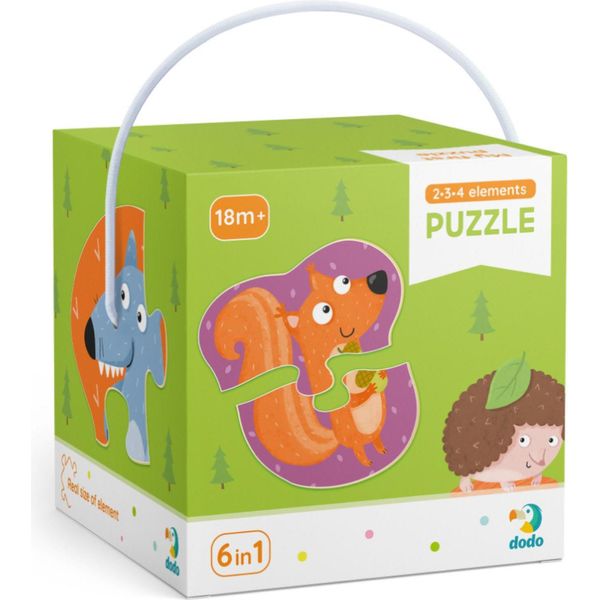 Dodo Puzzle Animali Nella Foresta 6In1 ( 2,3,4 Pezzi)-image
