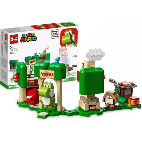 Lego 71406 La Casa Dei Regali Di Super Mario Yoshi - Set Di Espansione, Giocattolo Costruibile, Figura Di Yoshi, Da Abbinare Al Set Iniziale Di Mario, Luigi O Peach-image