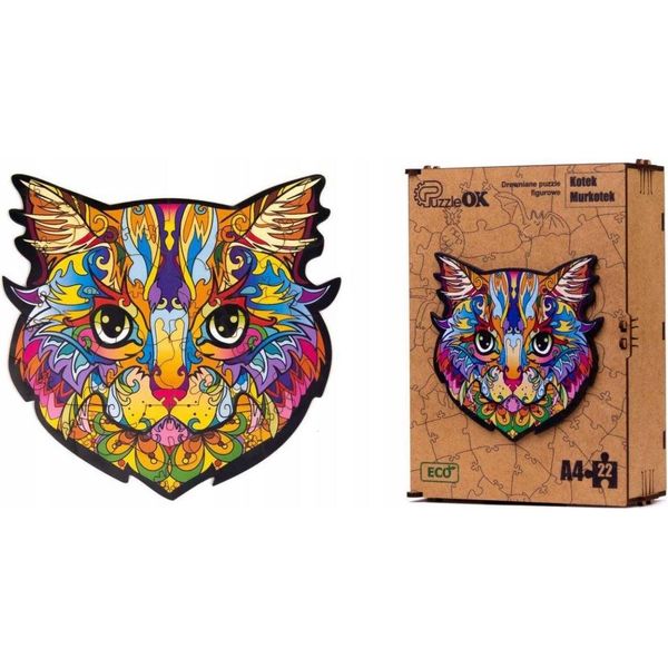 Puzzle Di Legno - Eco - Gattino A4 Puza4-01725-image