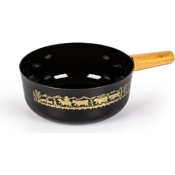 Pentola Per Fonduta In Ghisa Smaltata 21 Cm Nera Stockli 7421.14Haa-image