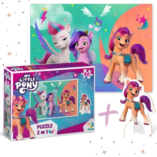 Puzzle 60 My Little Pony Con Figura Del Personaggio-image