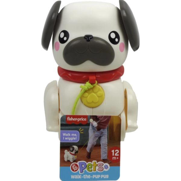 Mattel Fisher-Price Pets Pug Giocattolo Da Passeggio Per Bambini HTW94-image