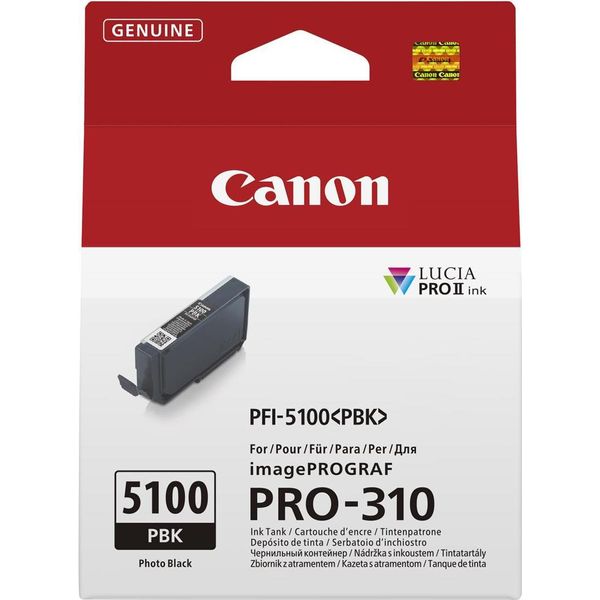 Canon PFI-5100 Pbk - 14,4 Ml - Foto Schwarz-image