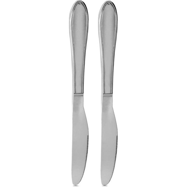 Orion | Set Di Coltelli Da Tavola - Argento - 22 Cm - Acciaio Inossidabile - 2 Pezzi - Lavabile In Lavastoviglie-image