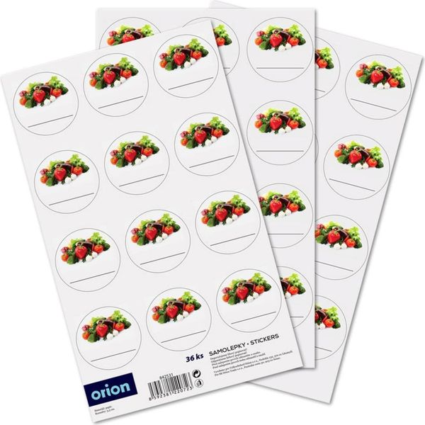 Orion | Etichette Autoadesive - 3,5 Cm - 36 Pezzi - Motivo Vegetale - Carta Plastificata-image