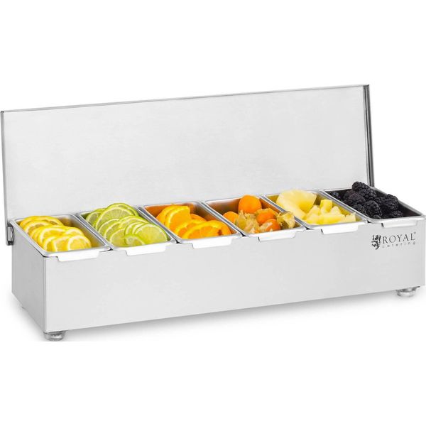 Contenitori Per Ingredienti Royal Catering - Acciaio Inox - 6 X 450 Ml-image