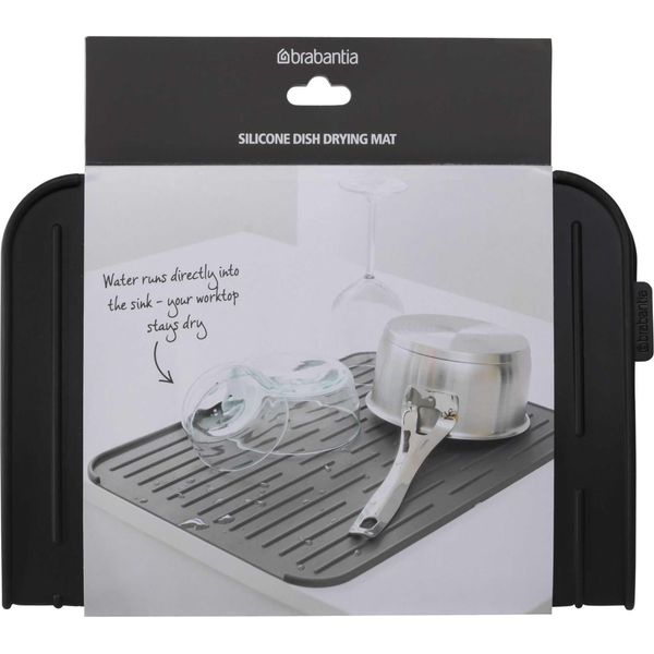 Brabantia – Tappetino Scolapiatti In Silicone Sinkside – Dark Grey – Antiscivolo & Lavabile-image