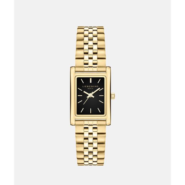 Quarzuhr Liebeskind Berlin "Classic Square", Gold (Goldfarben, Schwarz), Armbanduhren, Damen, Quarzuhr, Armbanduhr, Damenuhr, Edelstahlarmband, Analog-image