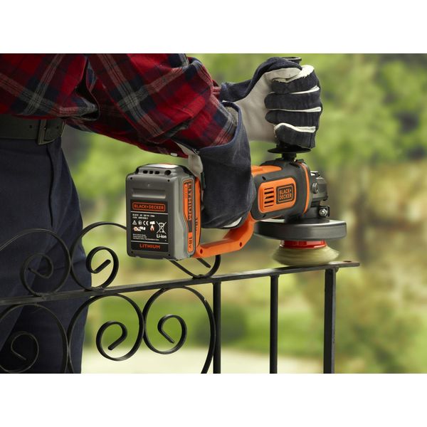 Black & Decker Akku-Winkelschleifer 125Mm, 18V/4,0Ah-image