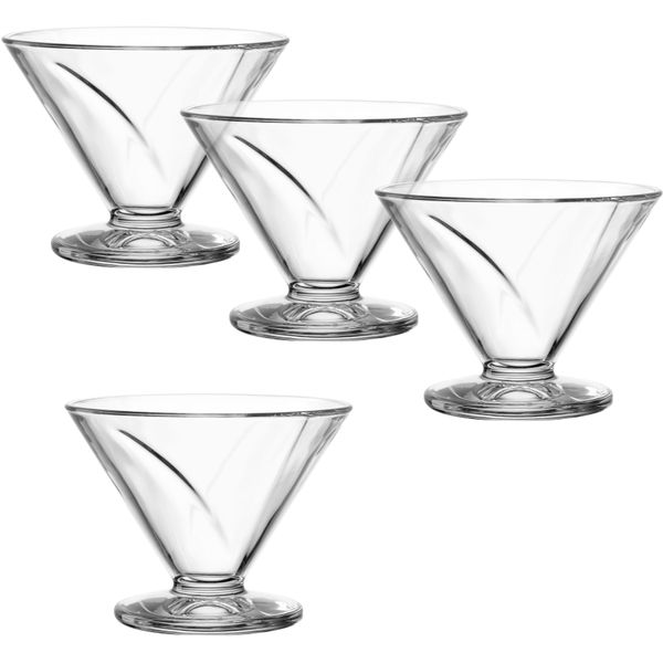 Eisschale Leonardo "Cono, Eisbecher Aus Glas, 270 Ml, 4Er-Set", Transparent, H:9Cm Ø:12Cm, Glas, SchüSseln, Eisschale, SpüLmaschinengeeignet-image