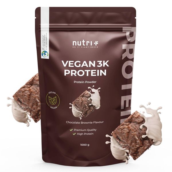 Nutri+ 3K Proteine In Polvere - Proteine In Polvere Vegane Senza Lattosio - Cioccolato-Brownie-image