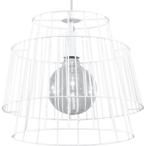 Lampada A Sospensione Monix 1 E27 Bianca Lumilo 06.246.62-image