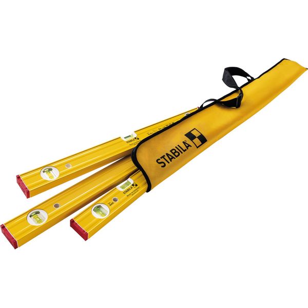 Stabila Pro Set 80 As 19714 Set Livella A Bolla 30 Cm, 60 Cm, 120 Cm 0,5 Mm/M-image