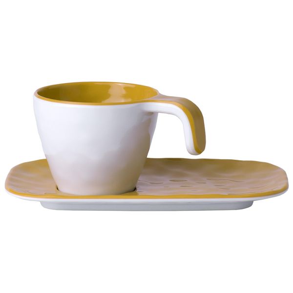Tazza Da Espresso Con Piattino - Senape - Edizione Estiva Singola-image