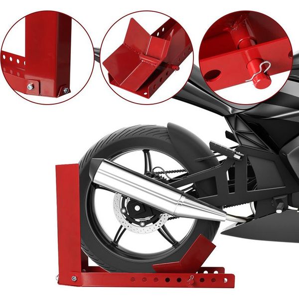 Fiqops Cavalletto Per Moto Cavalletto Di Montaggio Cric Per Moto Posteriore Ausilio Di Montaggio Anteriore Cavalletto Di Trasporto A Bilanciere Cavalletto Di Montaggio Per Moto Ruota Anteriore-image