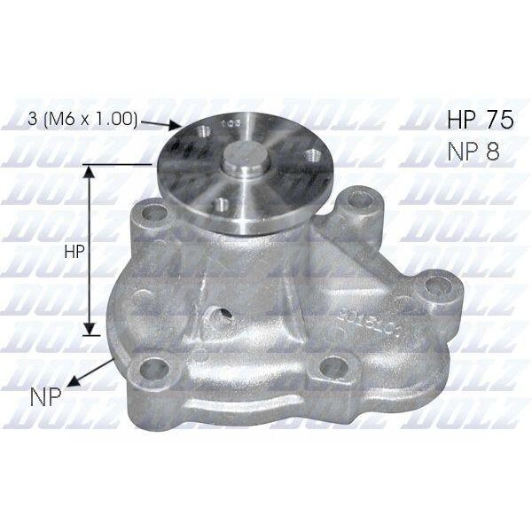 Pompa Dell'acqua Dolz (O144) Per Opel Astra H Vauxhall Combo Tour Mk Ii (C) Zafira B-image