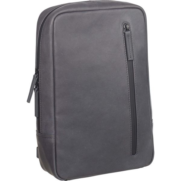 Leonhard Heyden Pelle Borsa A Tracolla Borsa A Tracolla Den Haag Crossbag Grey Grigio Scuro-image