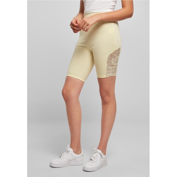 Urban Classics TB4790 | Pantaloncini Da Ciclismo A Vita Alta Con Inserti In Pizzo - Colore: Softyellow - Taglia: Xs-image