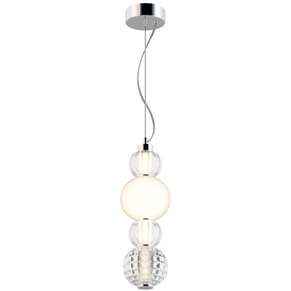 Lampada A Sospensione A Led, Vetro Multicolore, Regolabile In Altezza, H 169 Cm-image