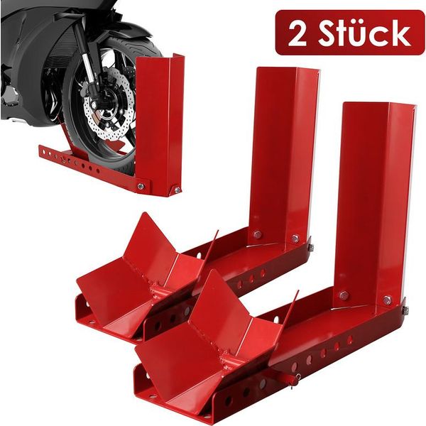 Cavalletto Per Moto Jopassy Come Ausilio Di Montaggio Per Ruota Anteriore Ruota Posteriore, Adatto Per Pneumatici Da 8-24 Pollici 2 Pezzi-image