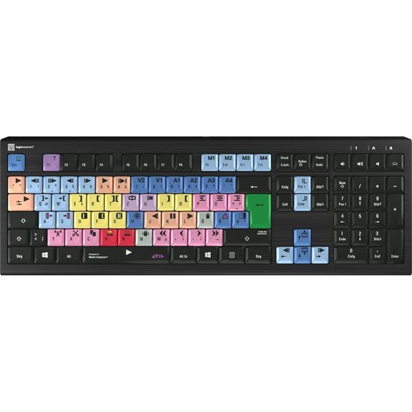 Logickeyboard LKB-MCOM4-A2PC-IT - Dimensioni Complete (100%) - Usb - Interruttore A Forbice - Qwertz - Led - Nero-image