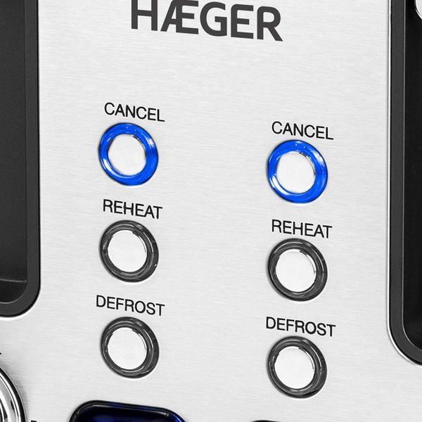 Haeger To-17D.015A 1750W Tostapane Argento Taglia Unica / Spina Ue 220V Argento Taglia Unica-image