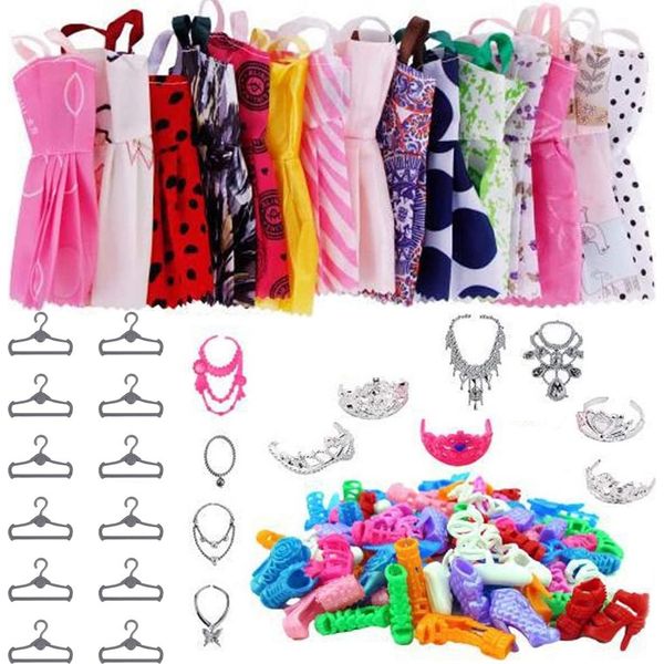 Set Di Vestiti Per Bambole, Vestiti Per Bambole, Gioielli, Scarpe, Sicurezza, Accessori Divertenti Per Bambole Di Moda Per Ragazze-image