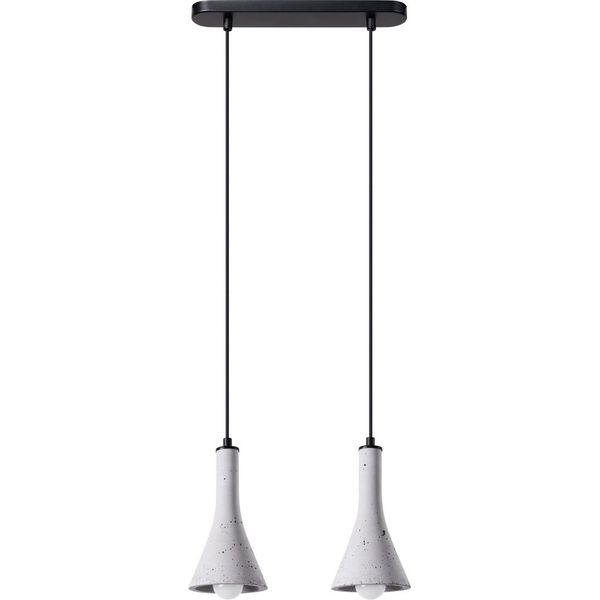Lampada A Sospensione Mirage 2 E14 Grigio Effetto Cemento-image