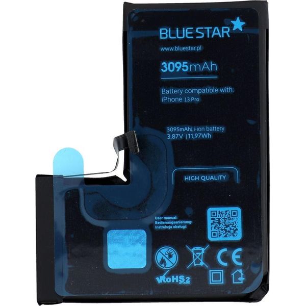 Batteria Adatta Per Iphone 13 Pro 3095 Mah Blue Star Hq-image