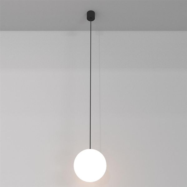 Lampada A Sospensione A Led, Metallo, Nero, Bianco Opaco-image