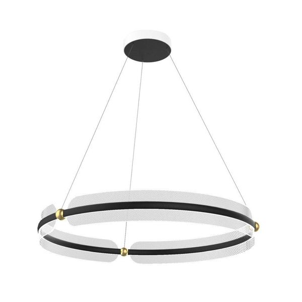 Lampada A Sospensione Led 53W Faris PND-62738-53W-3K-BK-GD Italux-image