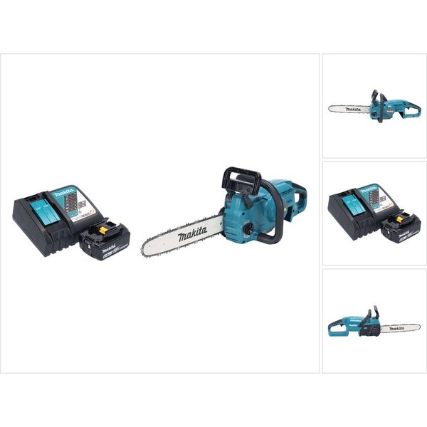 Makita Duc 357 RGX2 Motosega A Batteria 18 V 35 Cm 7,7 M/S Brushless + 1X Batteria 6,0 Ah + Caricabatterie-image