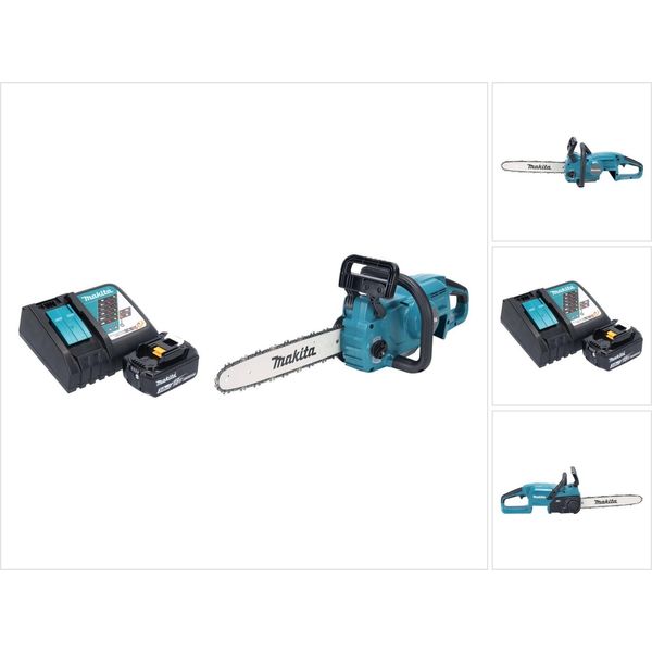 Makita Duc 357 RFX2 Motosega A Batteria 18 V 35 Cm 7,7 M/S Brushless + 1X Batteria 3,0 Ah + Caricabatterie-image