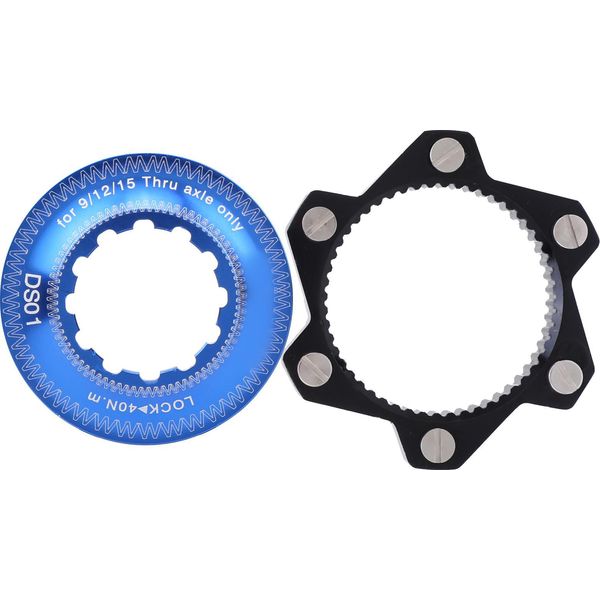 Centro Lock Adattatore 6 Bulloni Freno A Disco Rotore Sella Di Conversione Per Bicicletta Mountain Bike (Nero Blu)-image