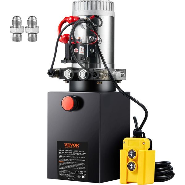 Pompa Idraulica Vevor Centralina Idraulica 12 V Centralina Idraulica 1600 W, Pompa Idraulica A Doppio Effetto Centralina Idraulica, Pompa Manuale Da 2 Gal Centralina Idraulica, Per Ascensori, Carrelli Elevatori Ecc.-image