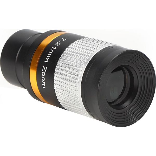 Telescopio Astronomico Rivestito 7-21 Mm Zoom Continuo Oculare 1,25 Pollici 31,7 Mm Argento-image