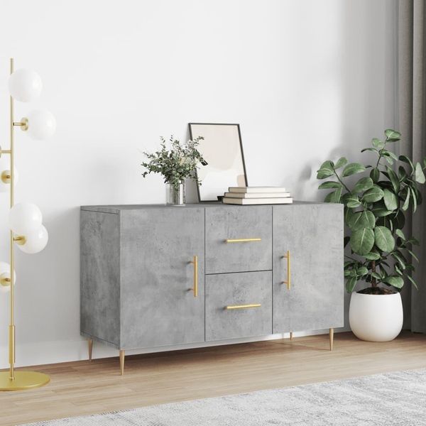 Maison Exclusive - Credenza Grigio Cemento 100X36X60 Cm Materiale Ligneo-image