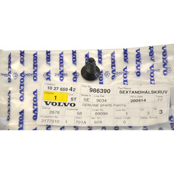 Volvo S60 V70 XC70 S80 Bullone Serratura Porta Oe 986390-image