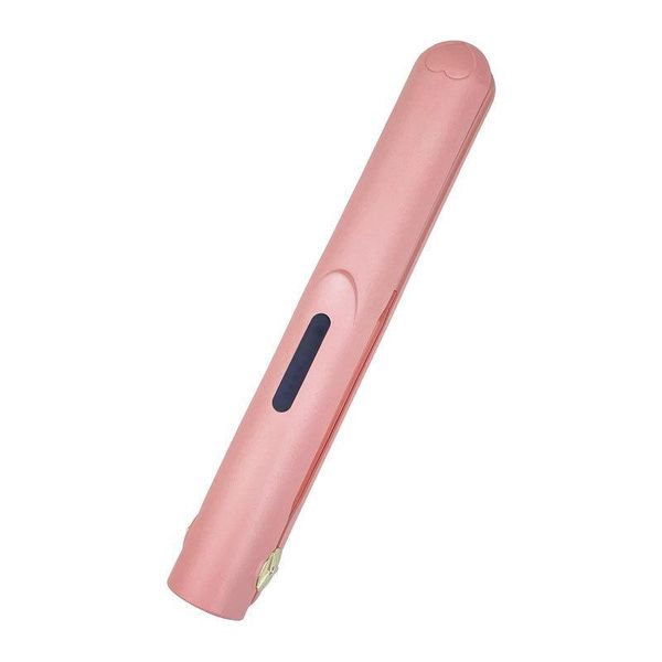 Aiorber Piastra Per Capelli Senza Fili 2 In 1, Mini Piastra E Ferro Arricciacapelli, Riscaldamento Rapido, Usb, Ricaricabile, Rosa-image