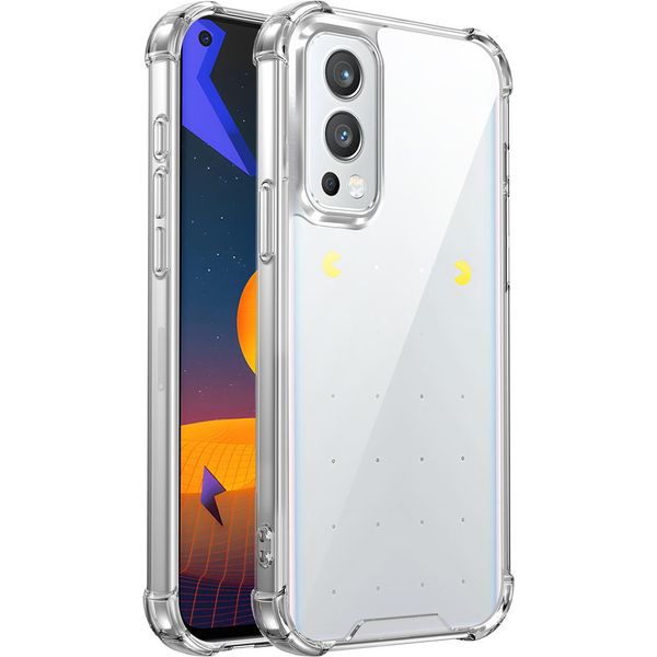 Custodia Trasparente Per Oneplus Nord 2, Retro Trasparente Ibrido, Copertura Antiurto Con Paraurti In Tpu-image