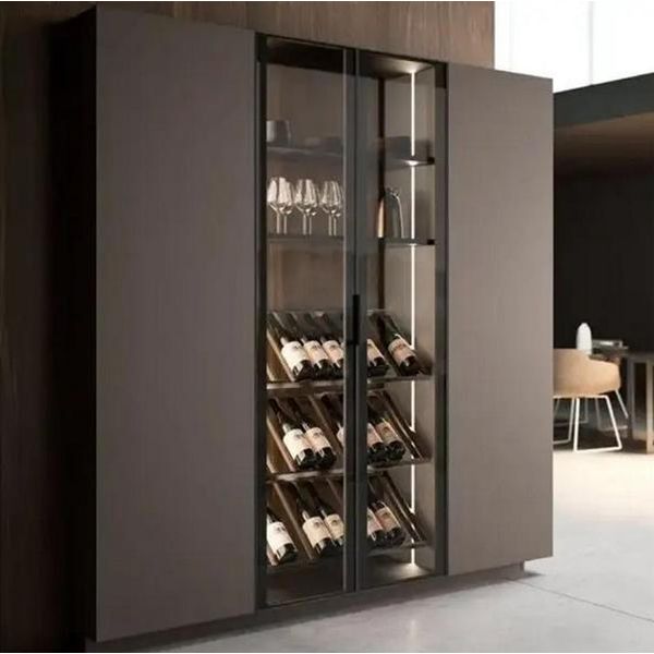 Armadio Per Il Vino Espositore Per Il Vino Scaffale Per La Conservazione Del Vino Frigorifero Per Il Vino-image