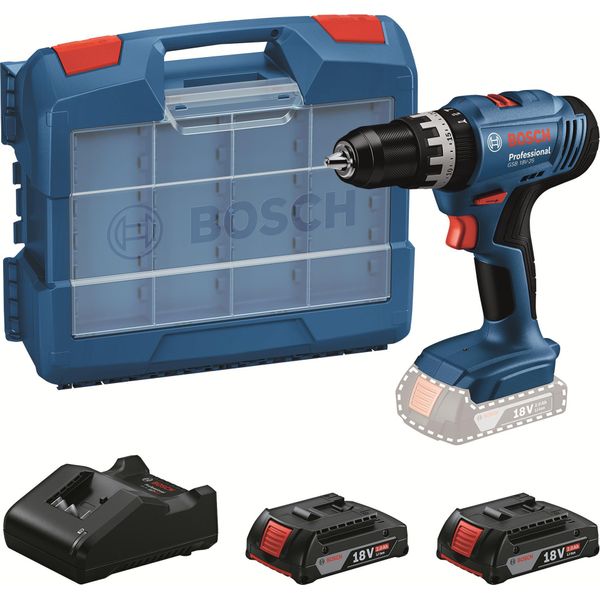 Avvitatore A Percussione A Batteria Gsb 18V-25, 2 Batterie Gba 18V 2,0 Ah-image