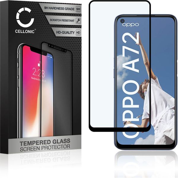 Vetro Temperato 9H Cellonic Compatibile Con Oppo A72 (3D Full Cover 9H, Screen Protector Glass Pellicola Protettiva Per Telefono Smartphone-image