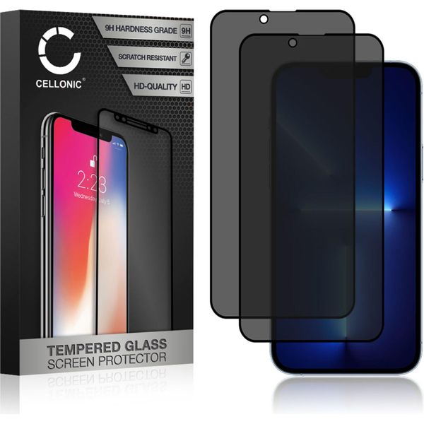 2X Vetro Temperato 9H Cellonic Compatibile Con Apple Iphone 13 Pro (Protezione Da Sguardi Indiscreti 9H, Screen Protector Glass Pellicola Protettiva Per Telefono Smartphone-image